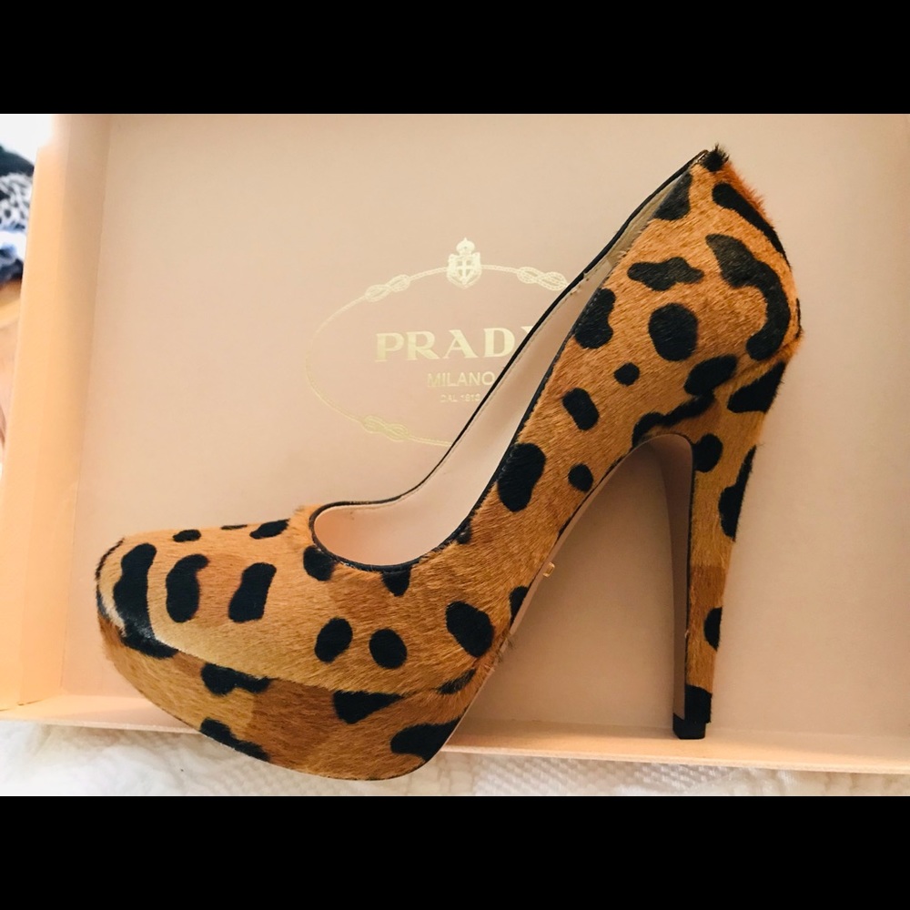 Prada platform pony hair